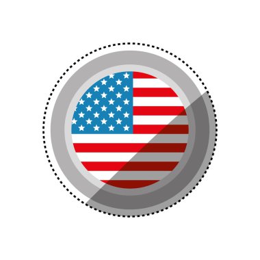 Amerika Birleşik Devletleri vatansever sembol simge vektör çizim grafik tasarım