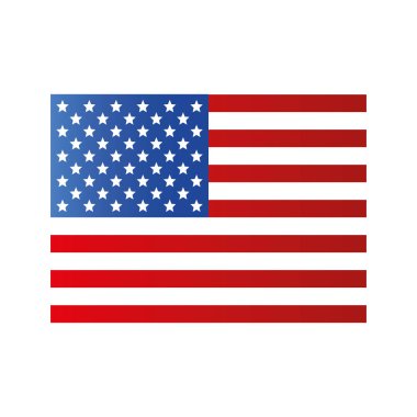 Amerika Birleşik Devletleri bayrağı simge vektör çizim grafik tasarım