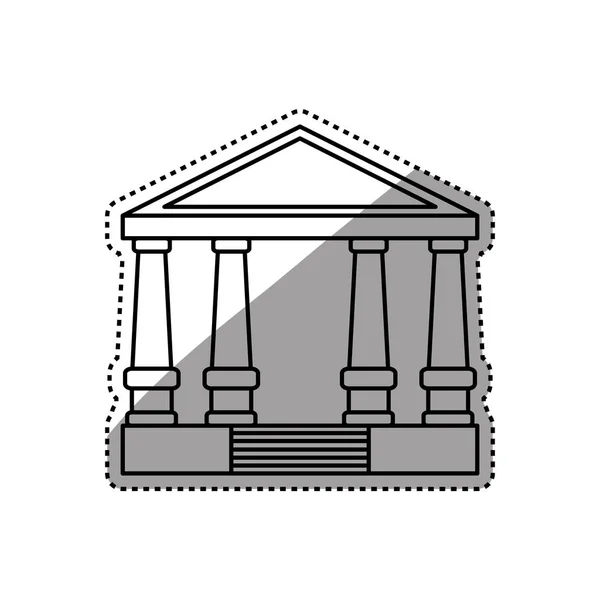 Símbolo del edificio del banco — Archivo Imágenes Vectoriales