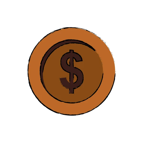 Moneda de dinero — Vector de stock