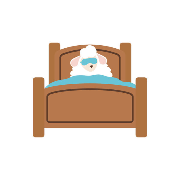 Sheep sleeping cartoon