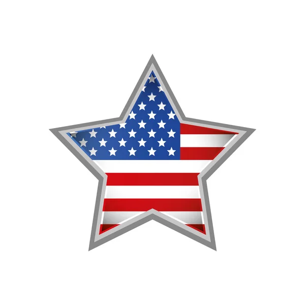 Estados Unidos Símbolo Patriótico Ícone Vetor Ilustração Gráfico Design — Vetor de Stock