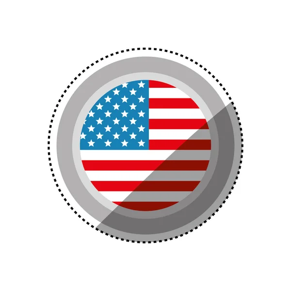 United States Patriotic Symbol Icon Vector Illustration Graphic Design — Stock Vector