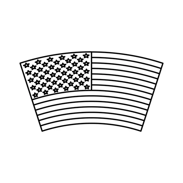 Etats Unis Drapeau Icône Vectoriel Illustration Graphisme — Image vectorielle