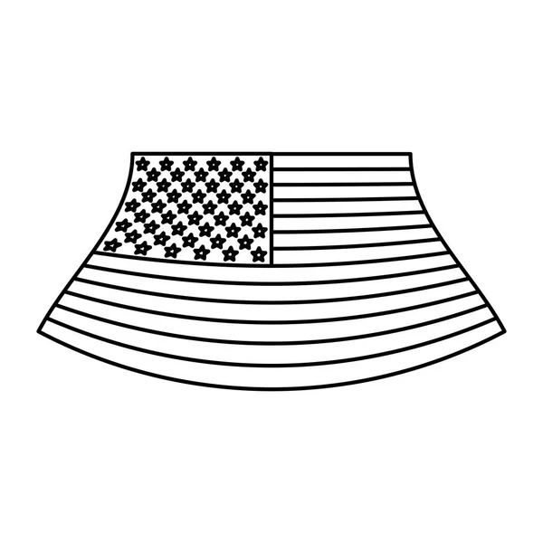 Etats Unis Drapeau Icône Vectoriel Illustration Graphisme — Image vectorielle