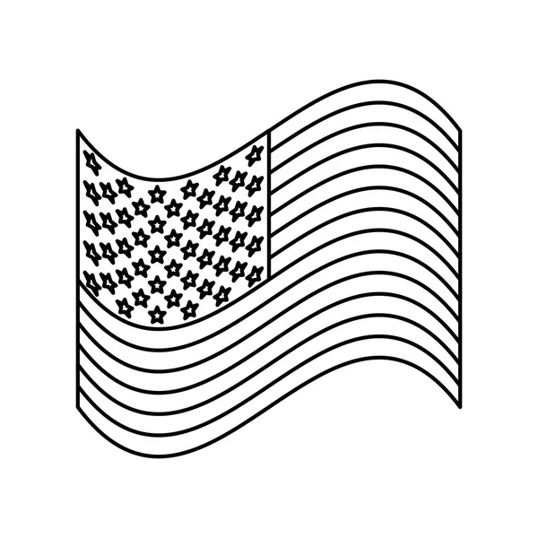 Spojené Státy Vlajky Ikonu Vektorové Ilustrace Grafický Design — Stockový vektor