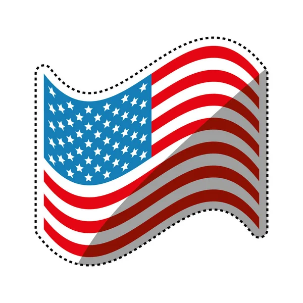 Vereinigte Staaten Flagge Symbol Vektor Illustration Grafik Design — Stockvektor