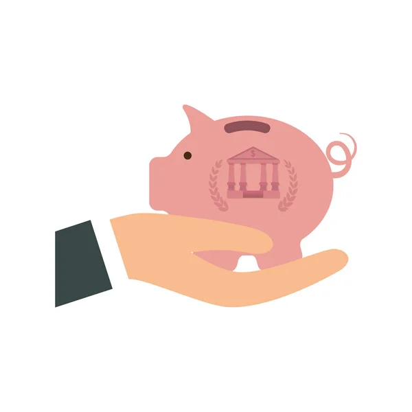 Piggy Oszczędności Projekt Graficzny Ikona Wektor Ilustracja — Wektor stockowy