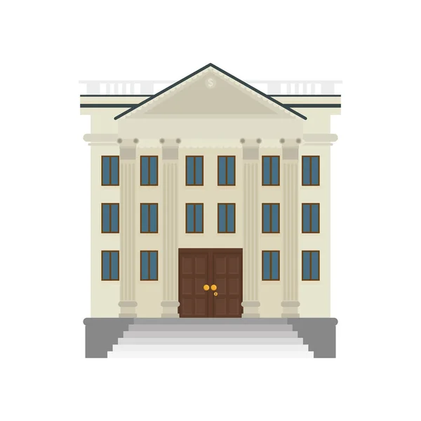 Budynek Symbol Wektor Ikona Ilustracja Projekt Graficzny Banku — Wektor stockowy
