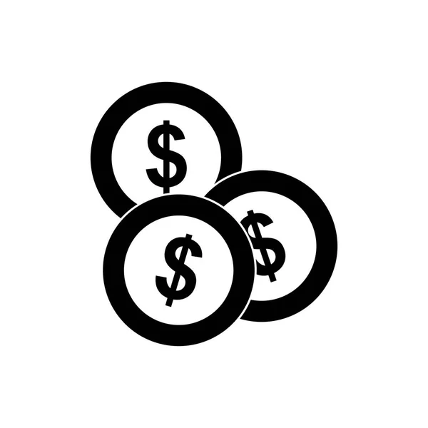 Coins Money Icon Vector Illustration Graphic Design — Stock Vector