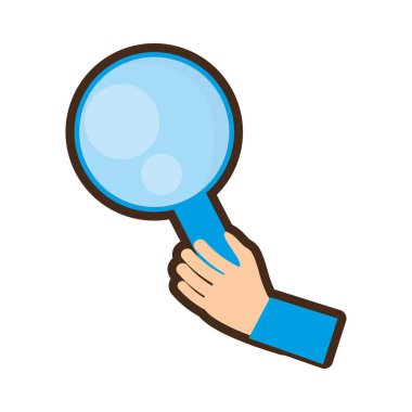 Teslimat Büyüteç hizmet tutan el