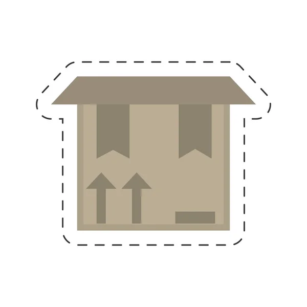 Kotak pengiriman karton paket - Stok Vektor
