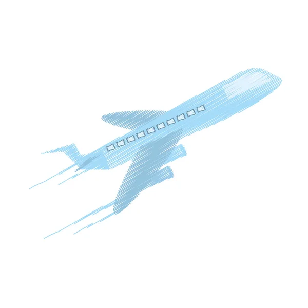 Drawing delivery airplane worldwide — Stock Vector