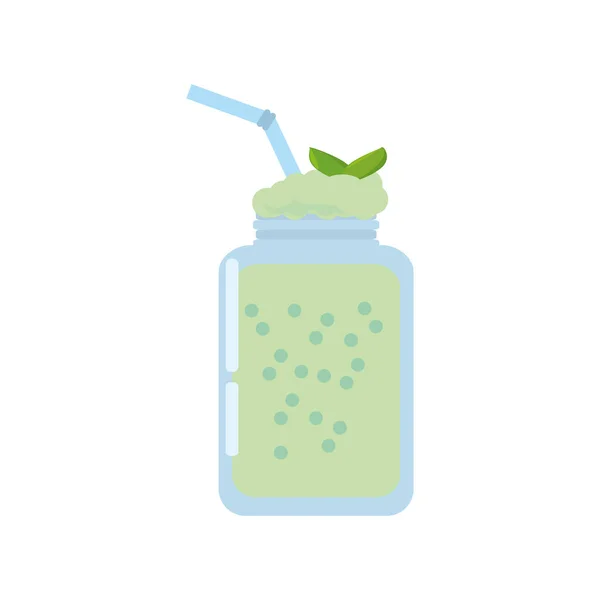 Smoothie menthe boisson fraîche — Image vectorielle