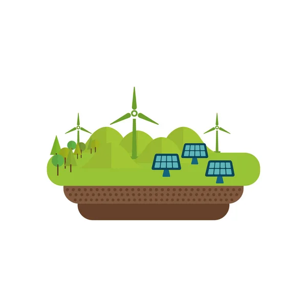 Ökologie grüner Energie — Stockvektor