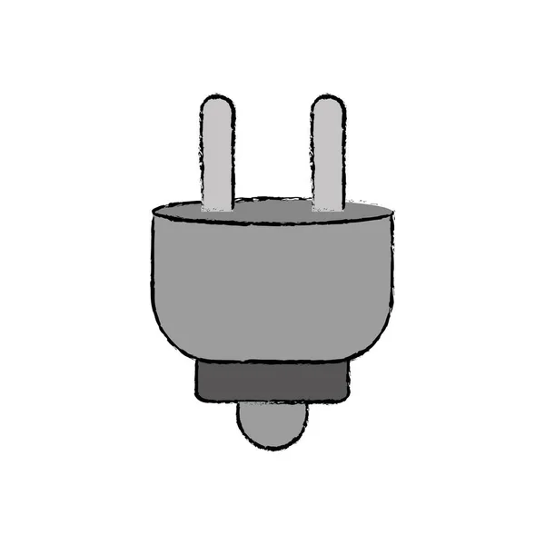 Fiche électrique isolée — Image vectorielle