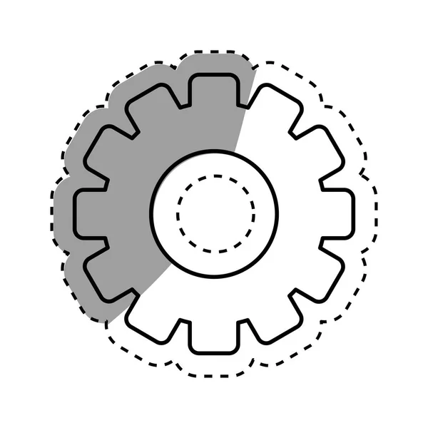 Isoliertes Getriebestück — Stockvektor