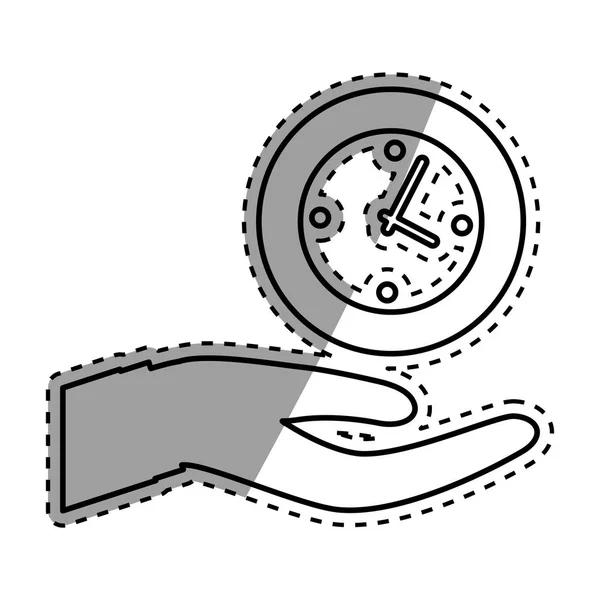 Mano con reloj — Vector de stock