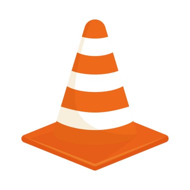 Isolated construction cone clipart
