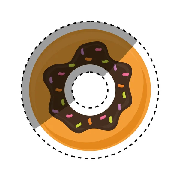 Heerlijke donut dessert — Stockvector