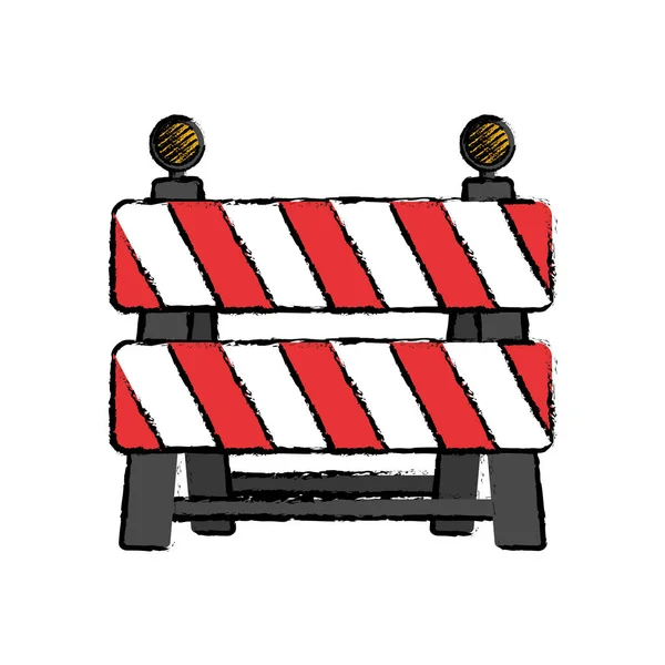 Barrière en construction — Image vectorielle