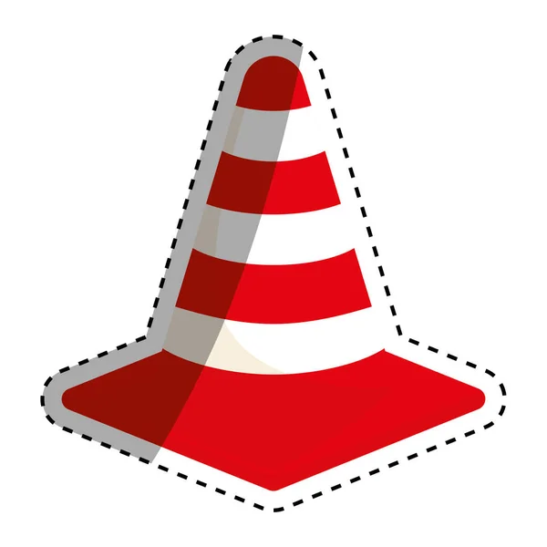 Isolated construction cone — Stock Vector