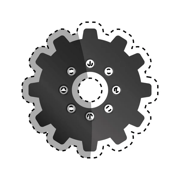 Pièce d'engrenage isolé — Image vectorielle