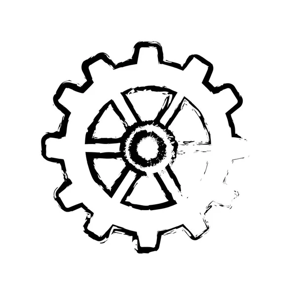 Isolated gear piece — Stock Vector