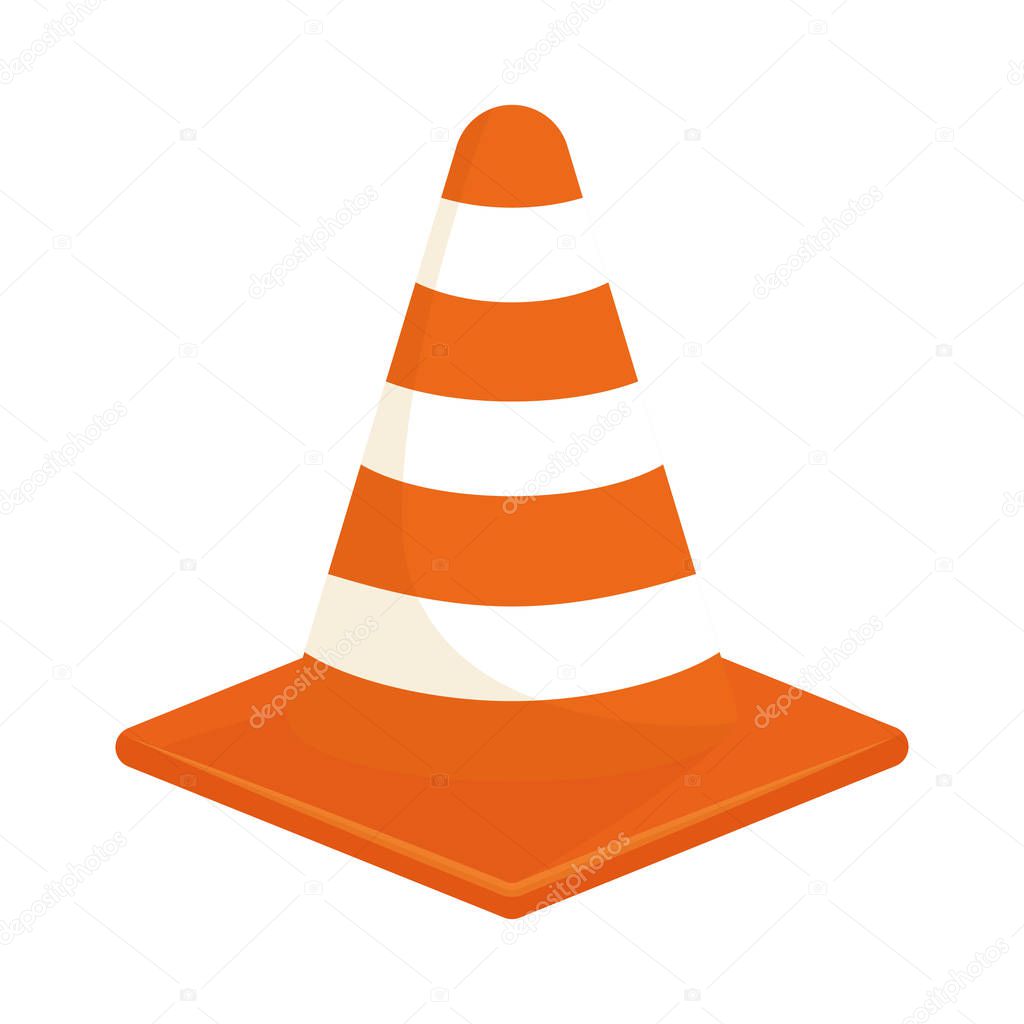 Isolated construction cone