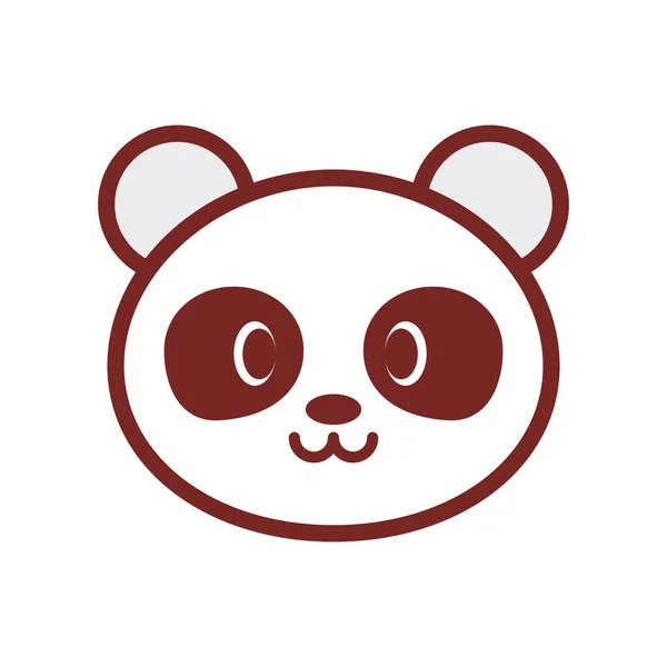 Imagem de rosto bonito panda — Vetor de Stock