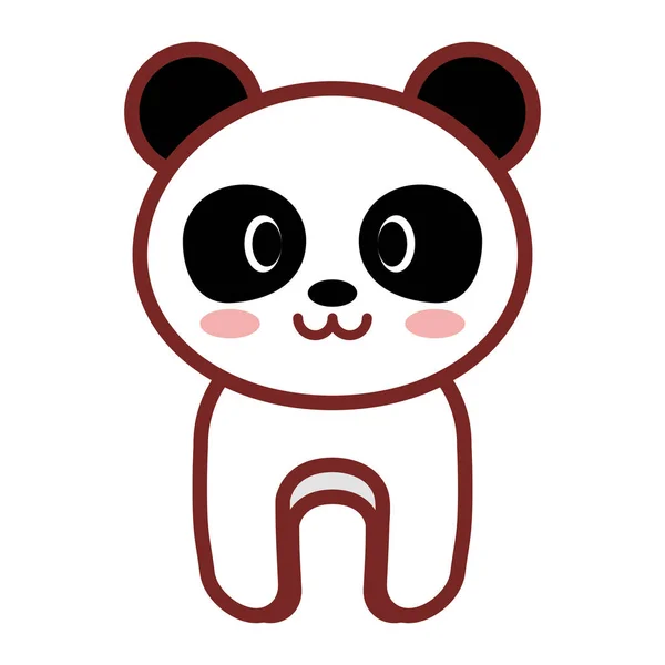 Zeichentrickfilm Panda Animal Image — Stockvektor