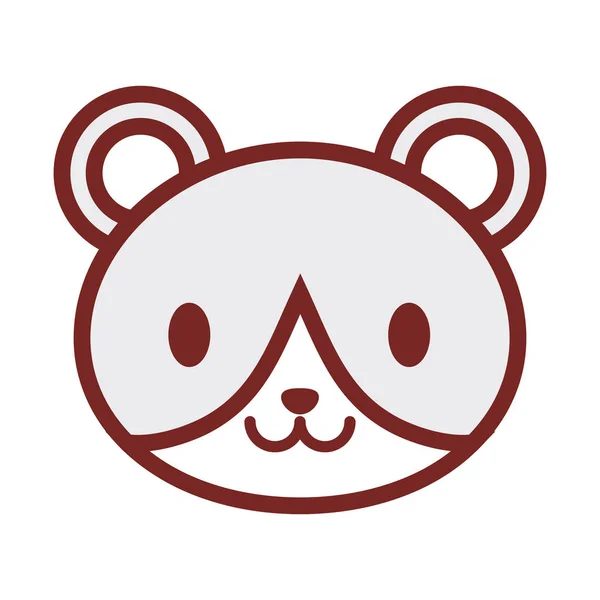 Roztomilý medvěd tvář obrázek — Stockový vektor