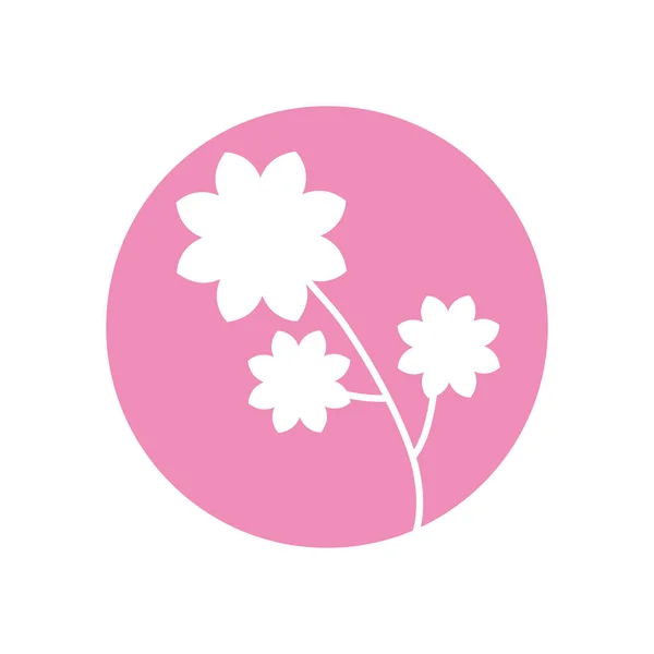 Flor primavera icono natural — Vector de stock