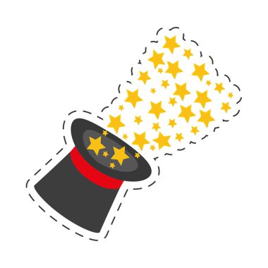 Sihirbaz şapka sihirli kızdırma tasarım