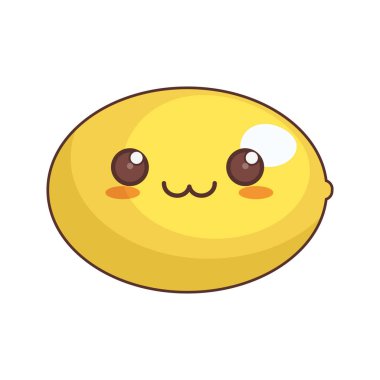 Kawaii limon meyve simgesi