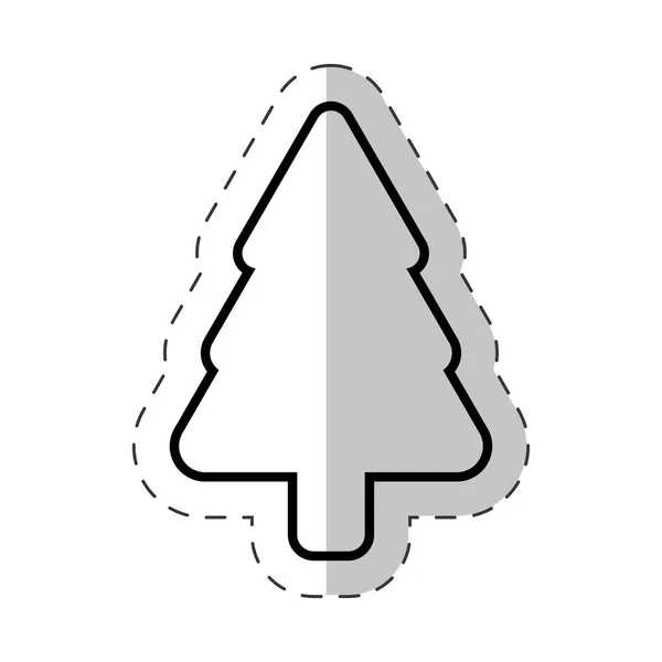 Christmas tree ornament cut line — Stock Vector