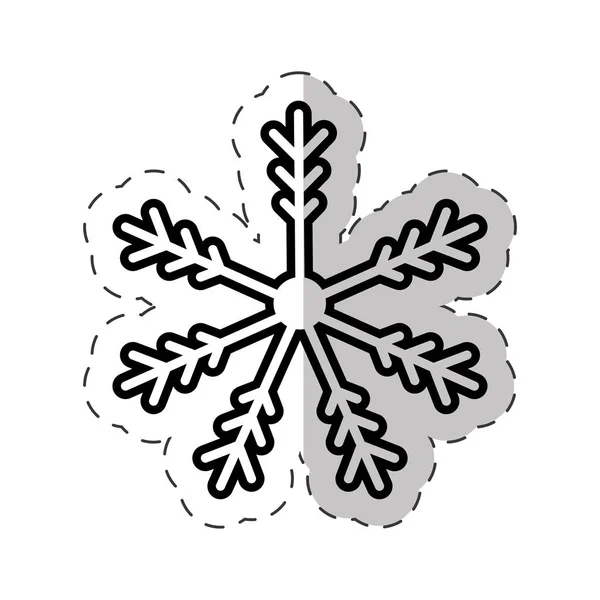 Copos de nieve línea de corte de invierno — Vector de stock
