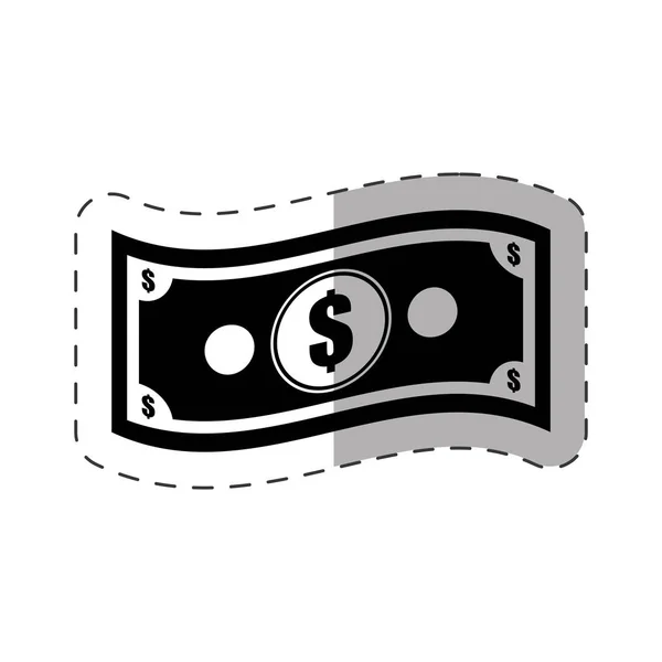 Dólar dinheiro ícone de papel — Vetor de Stock