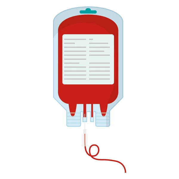 Blood donation bag plastic — Stock Vector