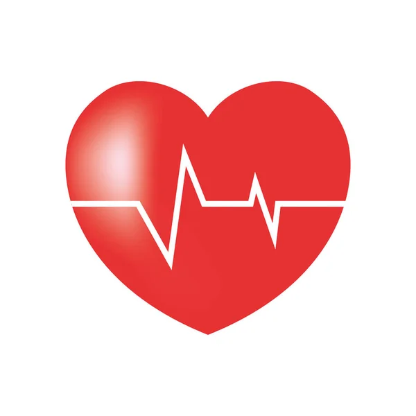 Gloss heartbeart blood donation — Stock Vector