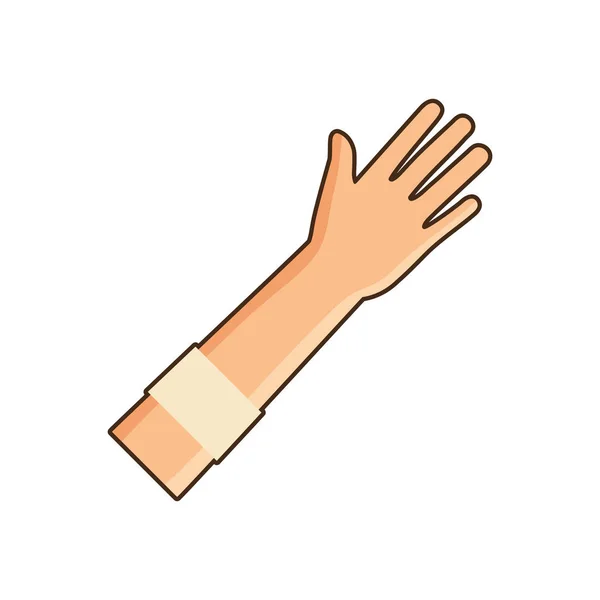 Blood donation hand bandage icon — Stock Vector