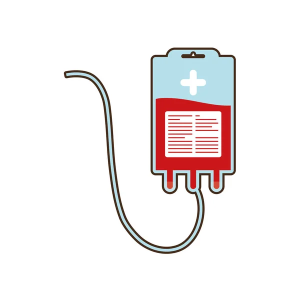 Krevní dárcovství pytel plastový péče — Stockový vektor