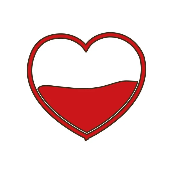 Cartoon hart bloed donatie ontwerp — Stockvector