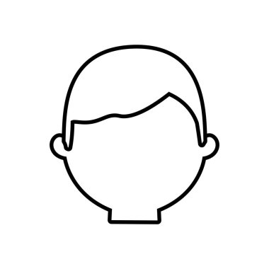 kafa adam erkek ince çizgi