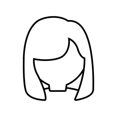 baş kadın kız çizgi