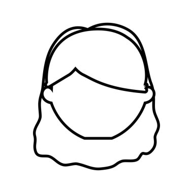 baş kadın kız çizgi