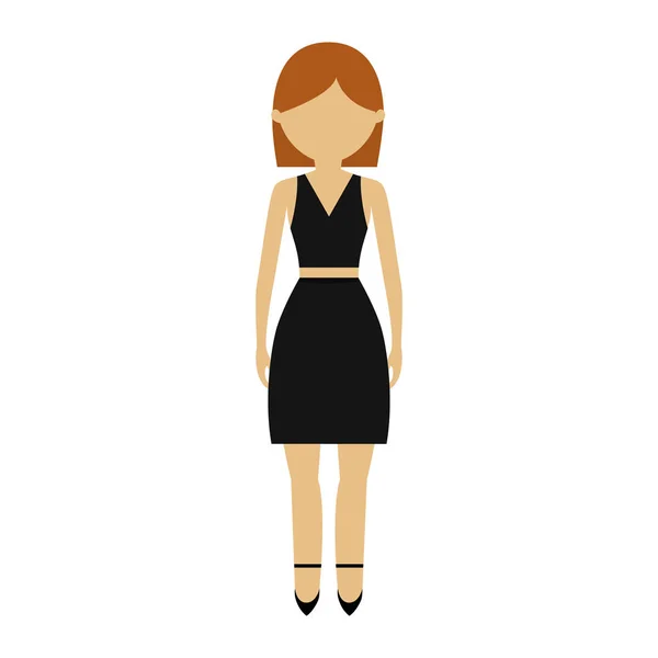 Personnage femme image sans visage — Image vectorielle