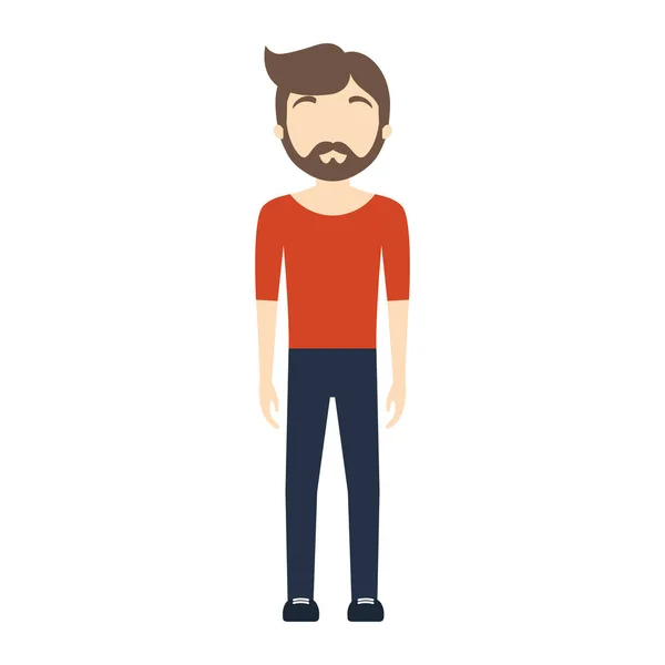 Personaje hombre imagen sin rostro — Vector de stock