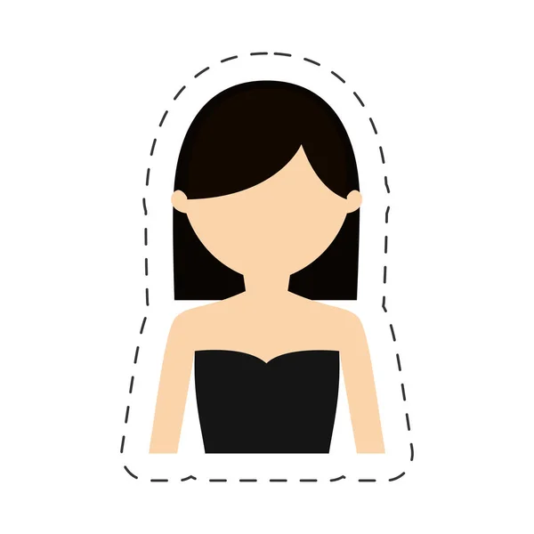 Porträt weibliche Ikone — Stockvektor