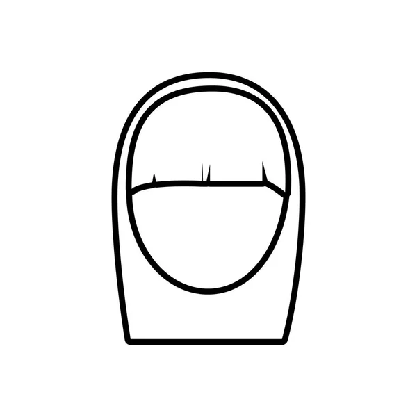 Голова жінка тонка лінія — стоковий вектор